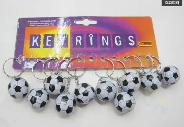 400pcs Soccer bag Pendant soccer ball keychain small Ornaments key chain sports advertisement fans souvenirs key ring gifts