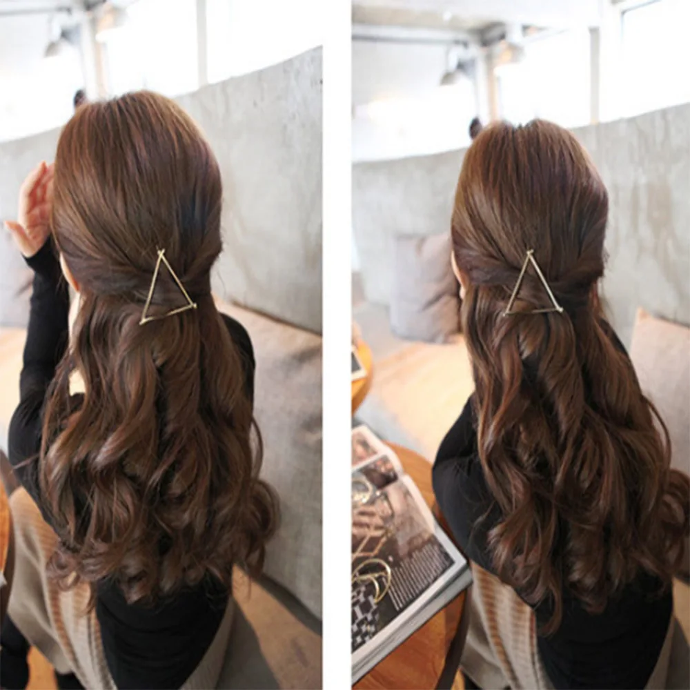 FAMSHIN винтажная Золотая/металл серебристого цвета треугольная шпилька для