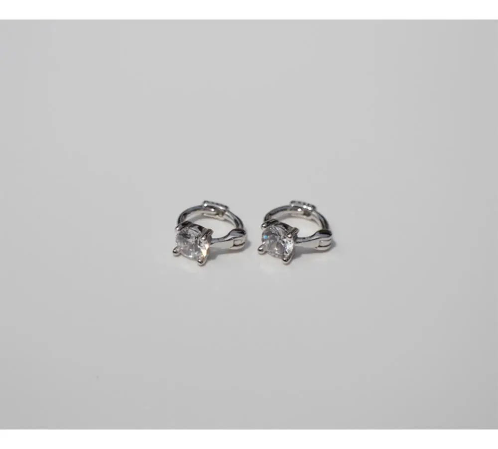 Серьги из стерлингового серебра 925 пробы, модные серьги из циркония, мини серьги с пряжкой, милые тренды, дикие мужские и женские серебряные ювелирные изделия для мальчиков и девочек
