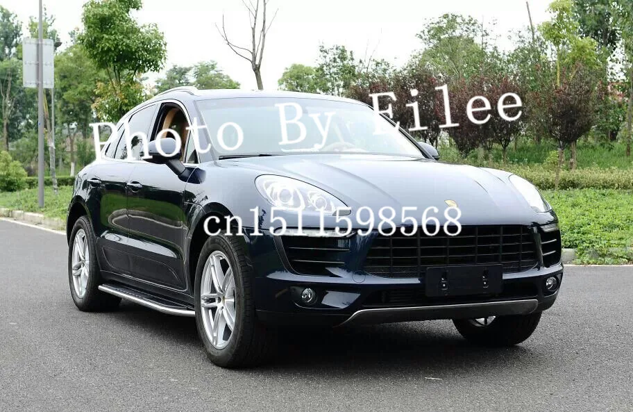 Подножка из нержавеющей стали для Porsche Macan S Turbo 2014 2015 2016 2017 2018 2019 2020 боковая
