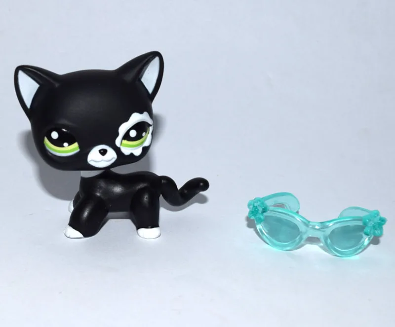 Животные зеленые глаза черная кошка с солнцезащитным стеклом Pet Shop фигурка