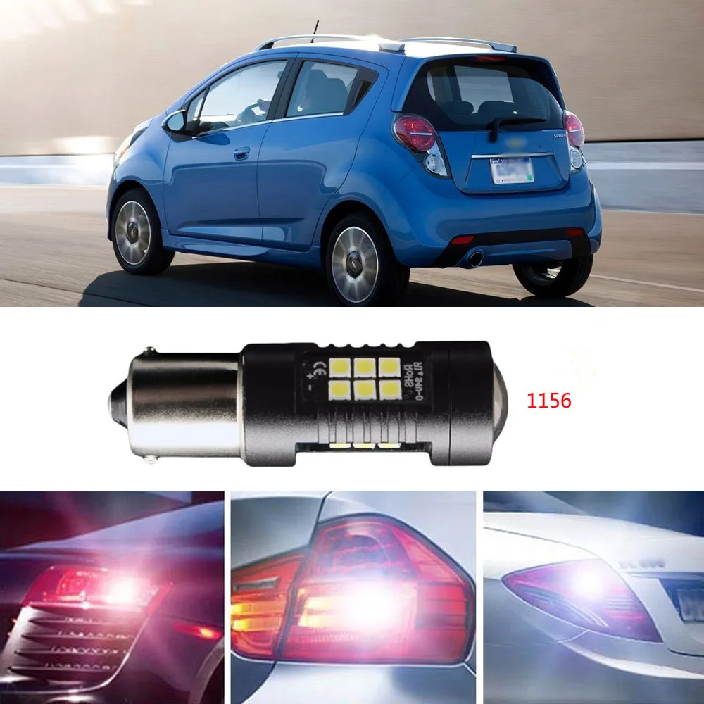 Светодиодные лампы обратного хода Ownsun 2 шт. без ошибок 1156 для Chevrolet Spark|Сигнальная