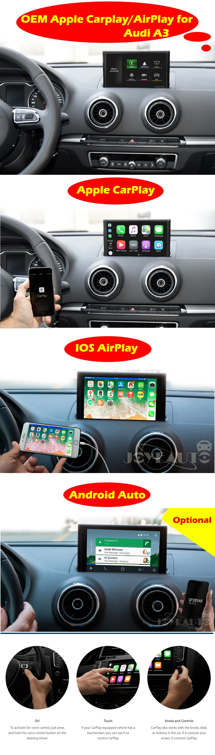 Audi CarPlay A3 Автомобильный мультимедийный ящик 3g MMI 13-17MY Apple Car play Android Авто iOS Airplay автомобильный игровой модифицированный для Audi аксессуары