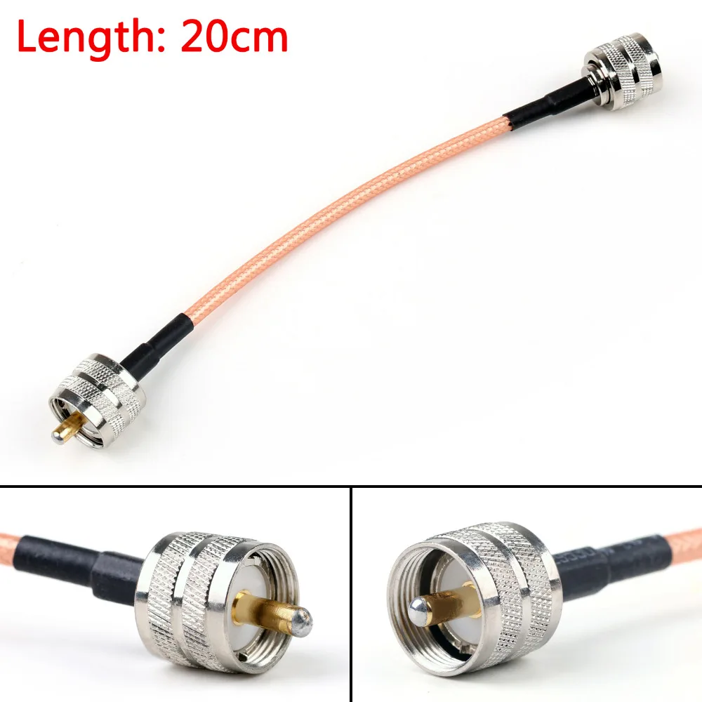 Areyourshop RG142 кабель PL259 UHF штырьковый для автомобильной радиоантенны 20 см 50 1 м 2