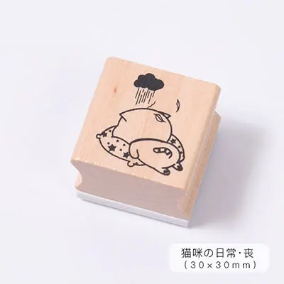 I Ежедневный кот серии Деревянный штамп DIY Ремесло Деревянные и резиновые штампы для скрапбукинга канцелярские товары Скрапбукинг Стандартный штамп - Цвет: I