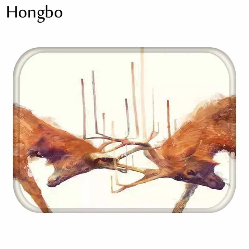 17 Hongbo Кот Сова двери коврики фланелевый ковер животный узор вход напольный коврик нескользящий входной коврик - Цвет: 17