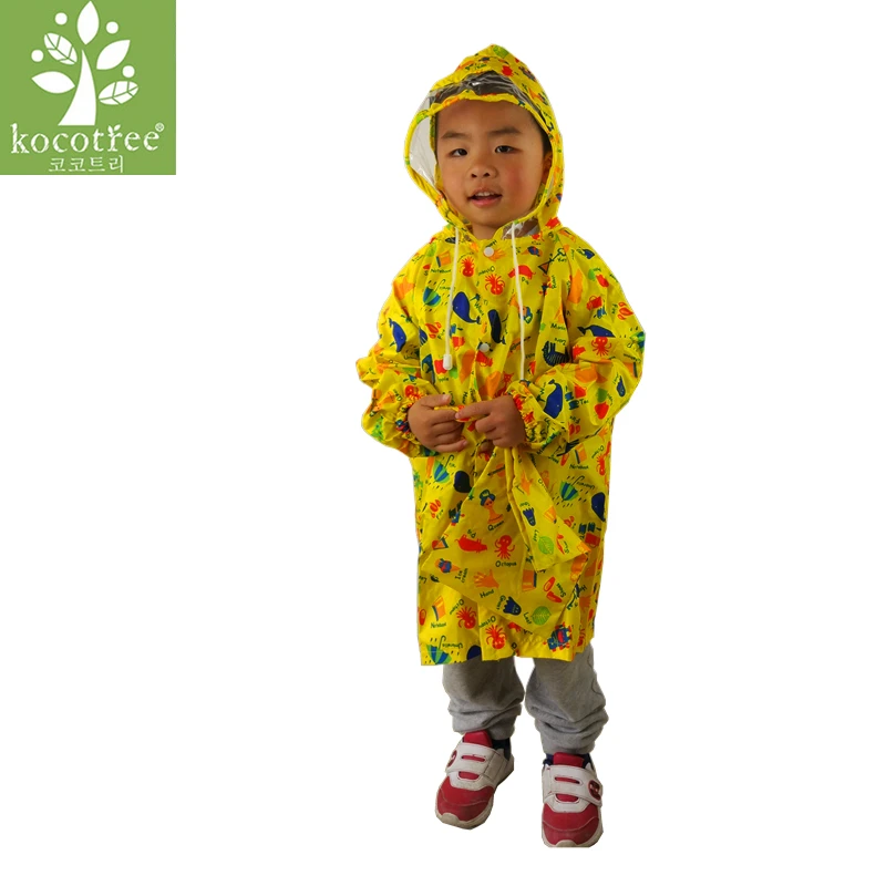 

5-7 Years Old Kids Hooded Jacket Children Girl Boy Raincoat Kindergarten Student Poncho Cover Cartoon Queen For Tour Rainwear