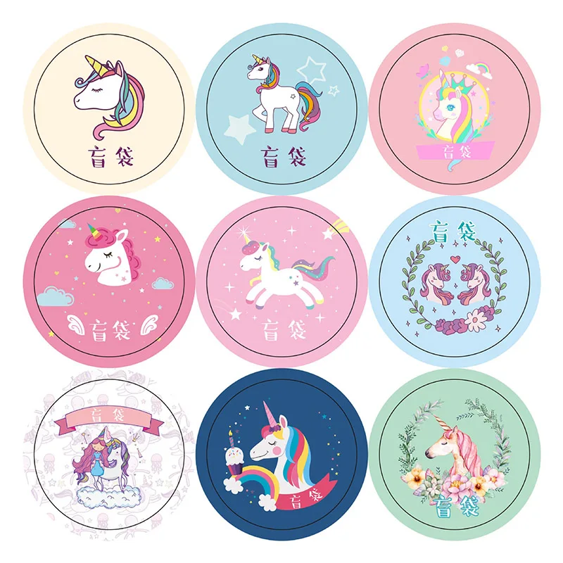 1 шт. милые наклейки в виде единорога Необычные клейкие для детей скрапбукинг