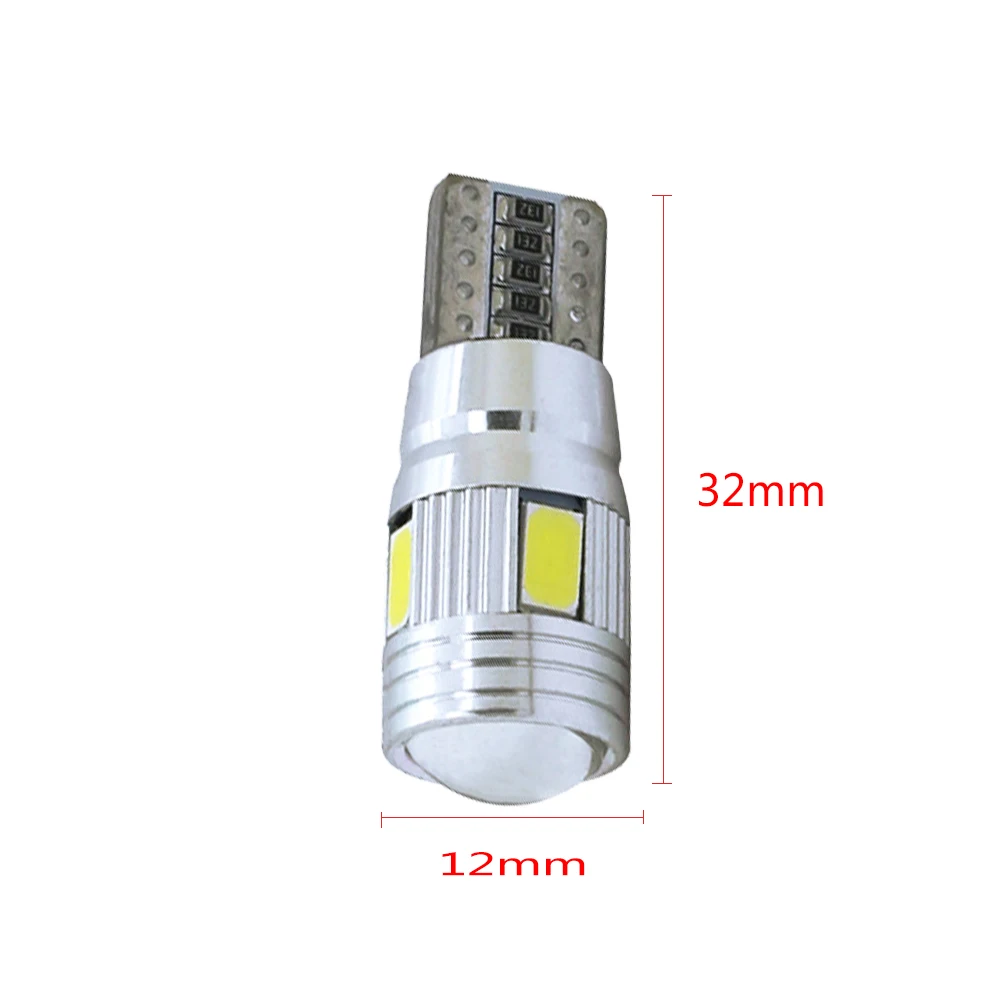 YSY 100X T10 W5W canbus без ошибок 10SMD 6SMD 5630 5730 Светодиодные клиновидные лампы высокой