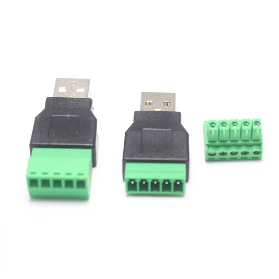 NinthQua 1 шт. USB 2 0 A штекер на 5 контактный винтовой коннектор разъем с защитой типа