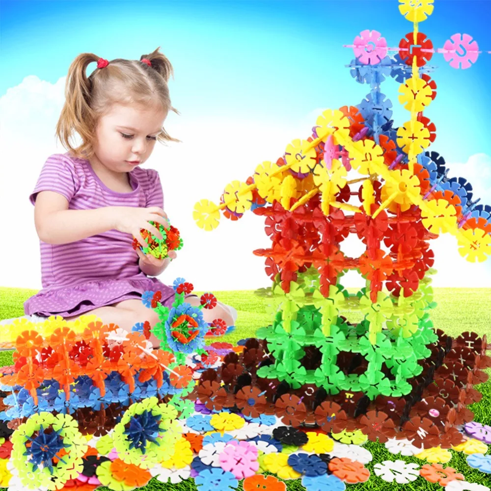 12 цветов playmobil строительные блоки Снежинка оптом собранные руки глаза