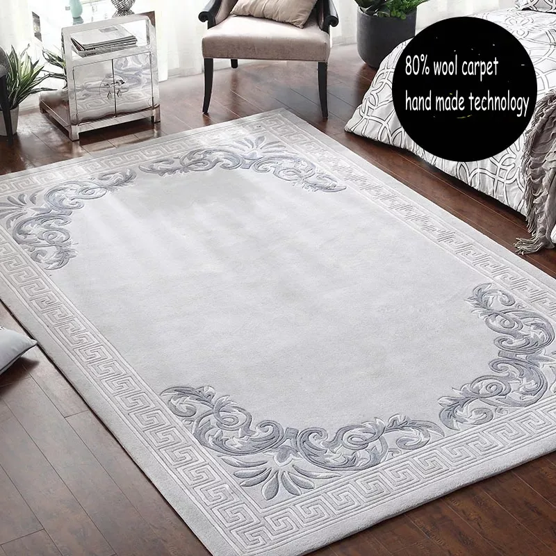 Шерстяной коврик ручной работы с объемным рисунком большого размера светильник