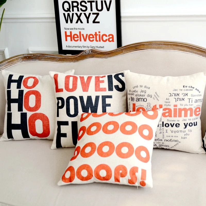 Скандинавский дизайн простой символ печатные декоративные подушки для диванов