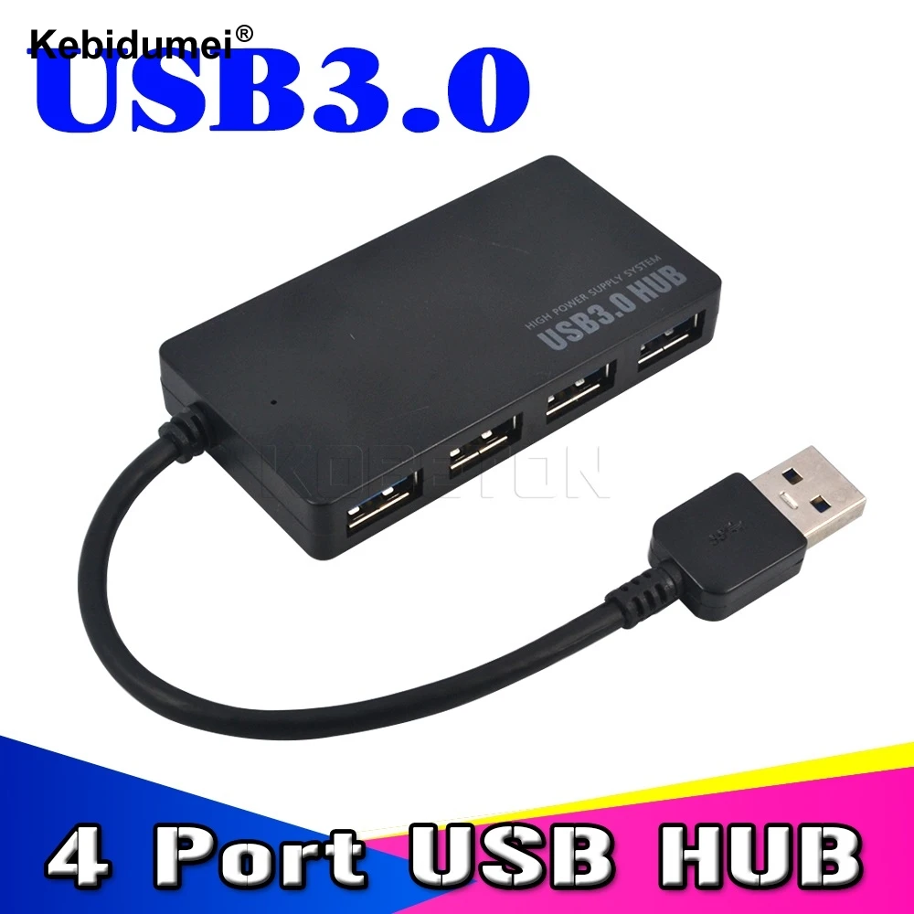 Разветвитель kebidumei на 4 порта USB 3 0 5 Гбит/с|adapter 5v|adapter dongleadapter tablet |