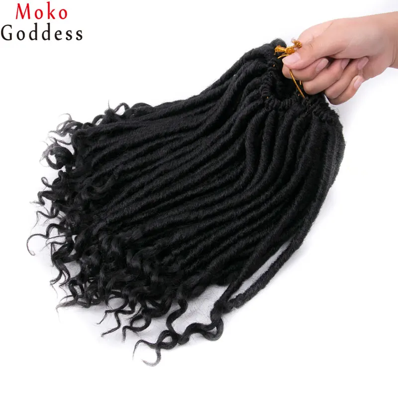 Mokogoddess 5 шт./партия короткие вязаные плетеные волосы 14 &quotGoddess Locs искусственные
