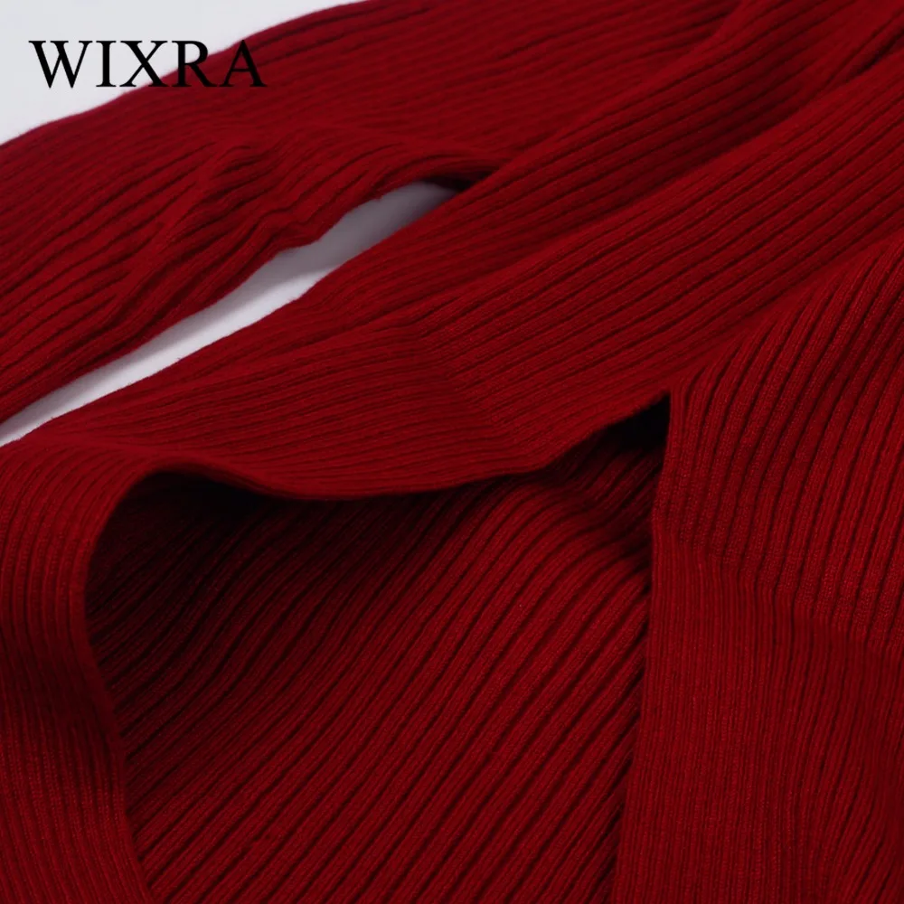 Wixra модное женское облегающее платье с длинным рукавом сексуальное уличное