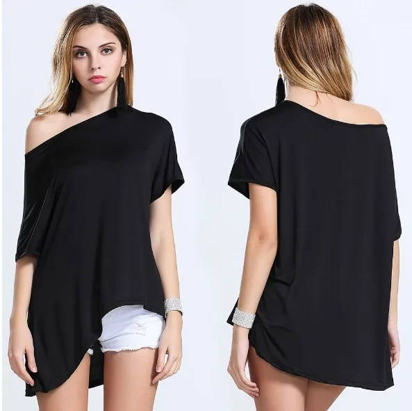 Весной и летом 2017 Европейских Американских женщин нерегулярные футболка чистый