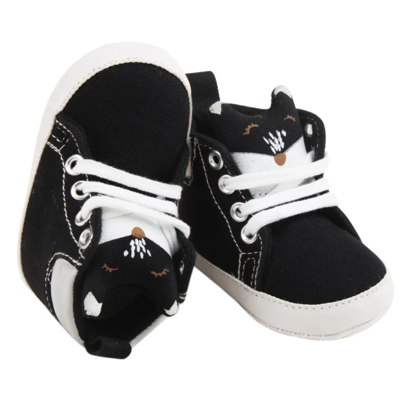 2017 г. Весенне осенние парусиновые детские туфли с принтом лисы модные удобные От 0