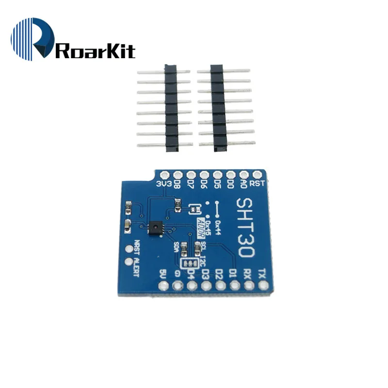 ESP8266 D1 Mini Pro WiFi NodeMcu щит регистратора данных DS1307 батарея 0,66 OLED DC мощность зуммер V1.0.0 двойная база для WeMos DIY Kit - Цвет: SHT30