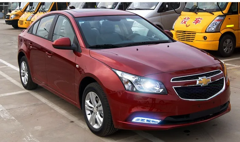 12V 6000k светодиодный DRL Дневной Бег светильник для Chevrolet Cruze рама противотуманной фары противотуманные светильник