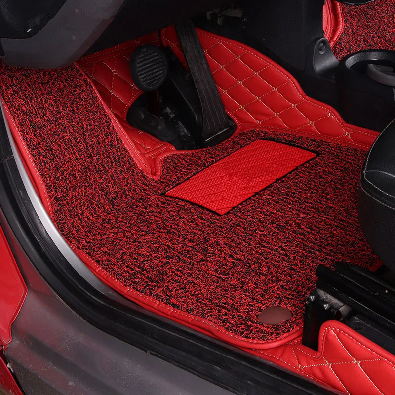 Двухслойный Кожаный Коврик для автомобиля, передние ковры для Smart fortwo 2009 2010 2011 2012 2013, аксессуары для интерьера