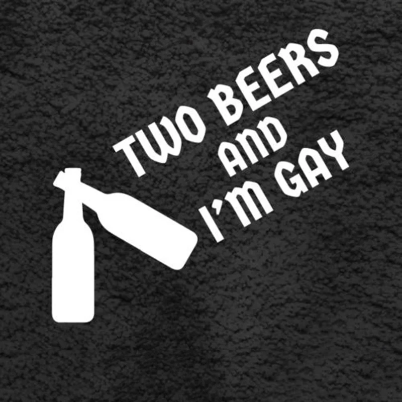 Два пива и надписью I'm гей Стикеры ЗАБАВНЫЕ РЕТРО наклейка вечерние винил|stickers