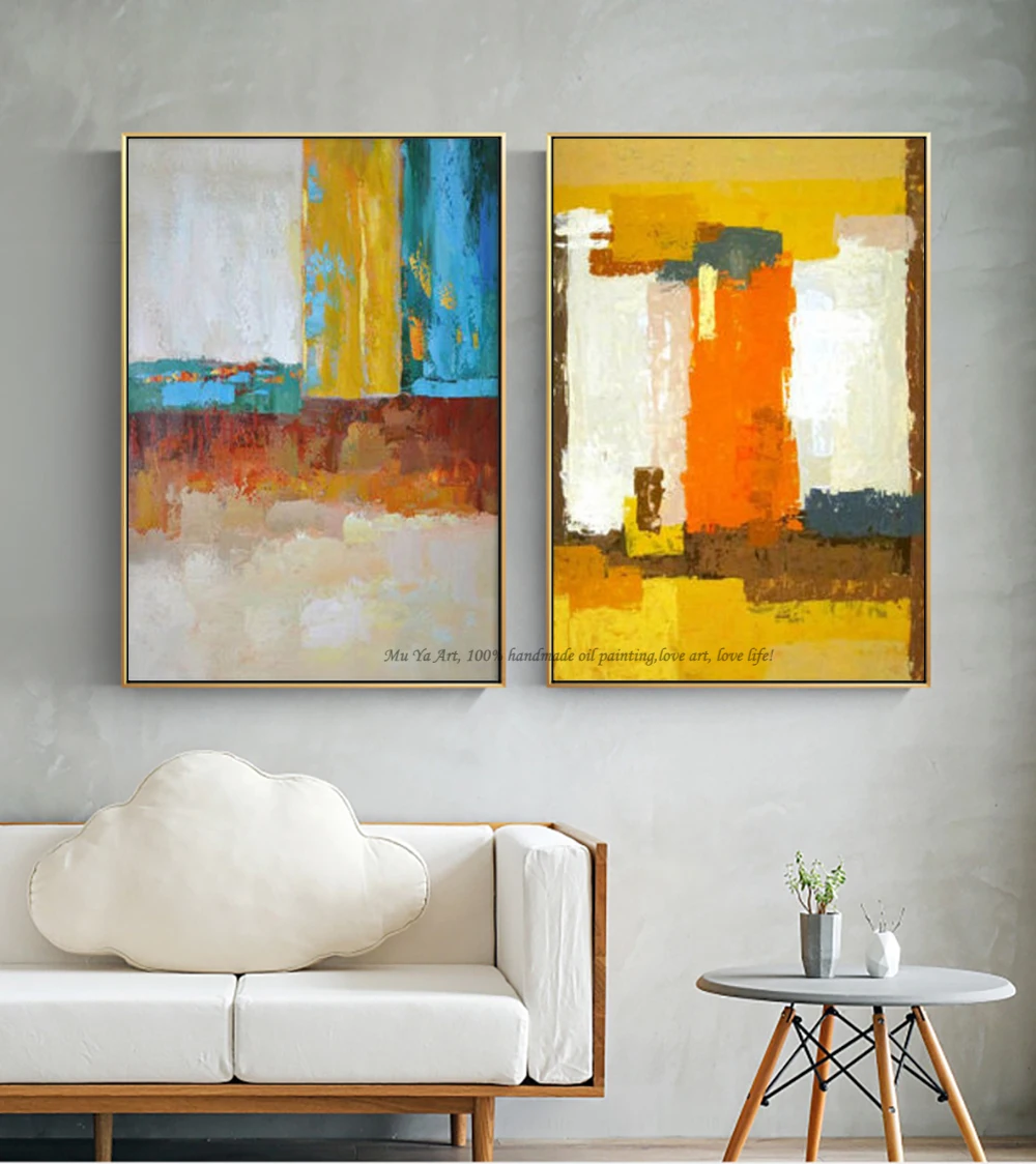 

MUYA abstract painting large canvas wall art tableau decoration murale salon wall pictures for living room modern oil painting