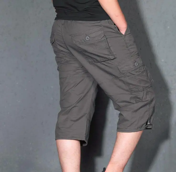 2019 High Quality Mens Cotton Short Multi Pocket Military Men Cargo Pants Baggy Hot Breeches Shorts | Мужская одежда
