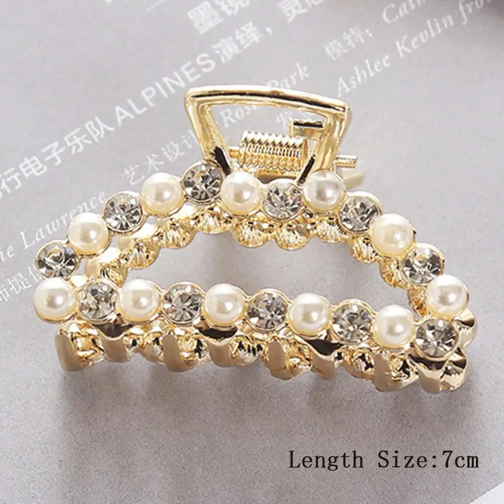 7cm Arc Pearls MISM дамские большие зажимы для волос маленькая заколка для волос бабочка когти Зажимы для женщин INS модные шпильки для волос с жемчугом аксессуары для девочек - Цвет: 7cm Arc Pearls
