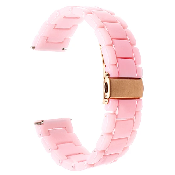 20 мм 22 мм резиновый ремешок для часов для Luminox Oris Mido Maurice Lacroix Rado Монблан быстросъемный резиновый ремешок для часов стальной ремешок с застежкой - Цвет ремешка: Pink