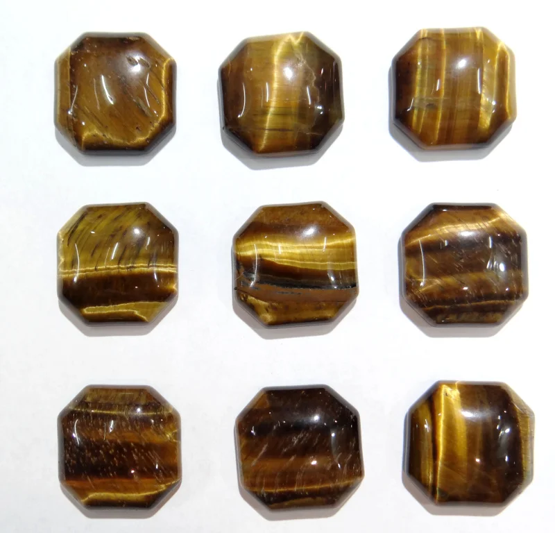 wholesale 30Pcs/lot natural tiger eye stone square mixed charm 18x18mm cabochon beads jewelry for making Ring accessories | Украшения и