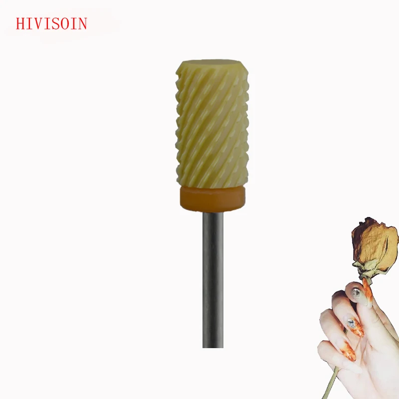 

5Pcs Orange Ceramic Nail Drill Bit - Small Barrel Bit -XXC (2089.060)