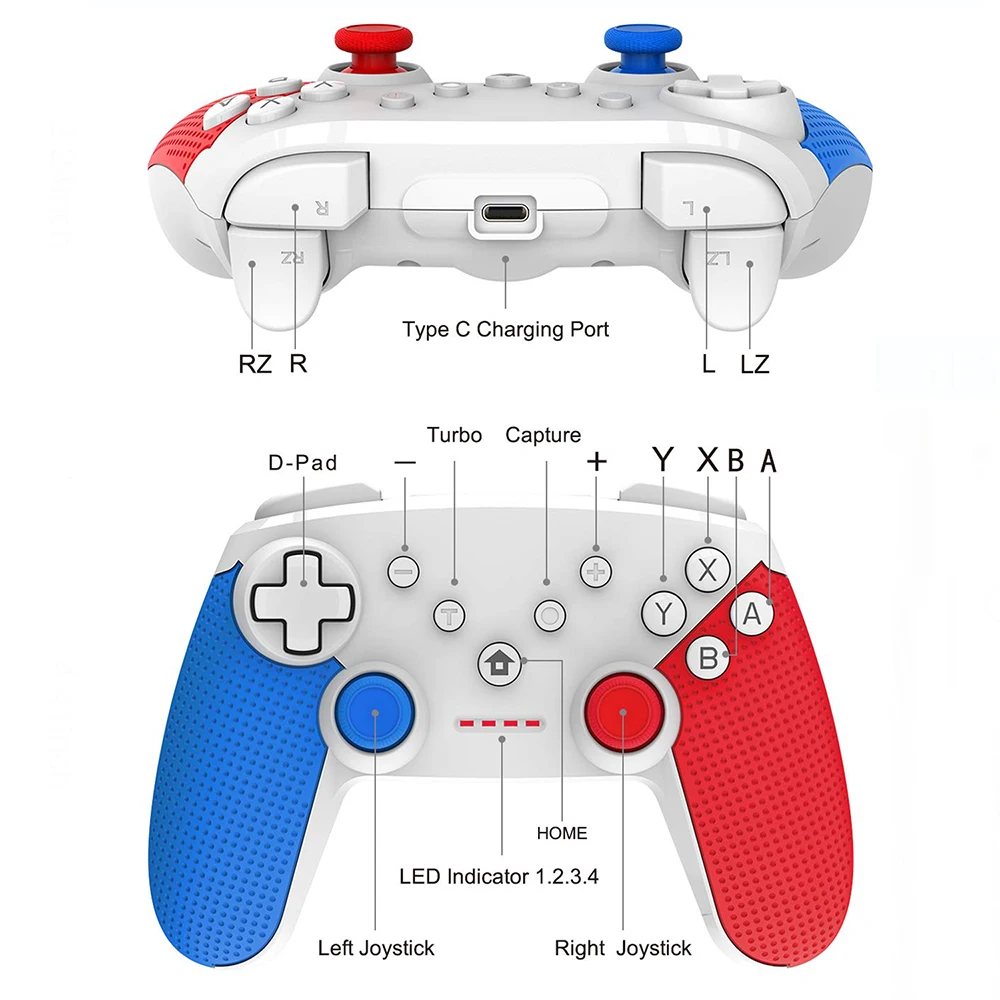 Контроллер Bluetooth для Nod Switch Pro NS дистанционного геймпада переключателя Pro/PC