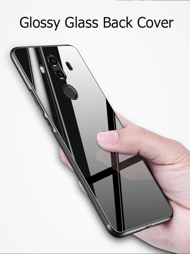 Для huawei mate 20 Pro чехол Роскошный Глянцевый закаленное стекло мягкая силиконовая рамка противоударный жесткий чехол для huawei mate 10 Pro чехол s