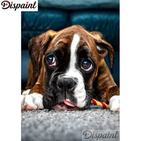 dispaint full squareround drill 5d diy diamond painting animal dog embroidery cross stitch 3d home decor a10433