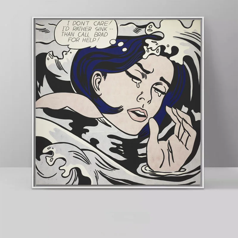 Roy Lichtenstein 21 RELIABLI ART Roy Lichtenstein поп-арт, Картина на холсте, абстрактное искусство для гостиной, квадратные настенные картины, печать на холсте, без рамки - Цвет: Roy Lichtenstein 21
