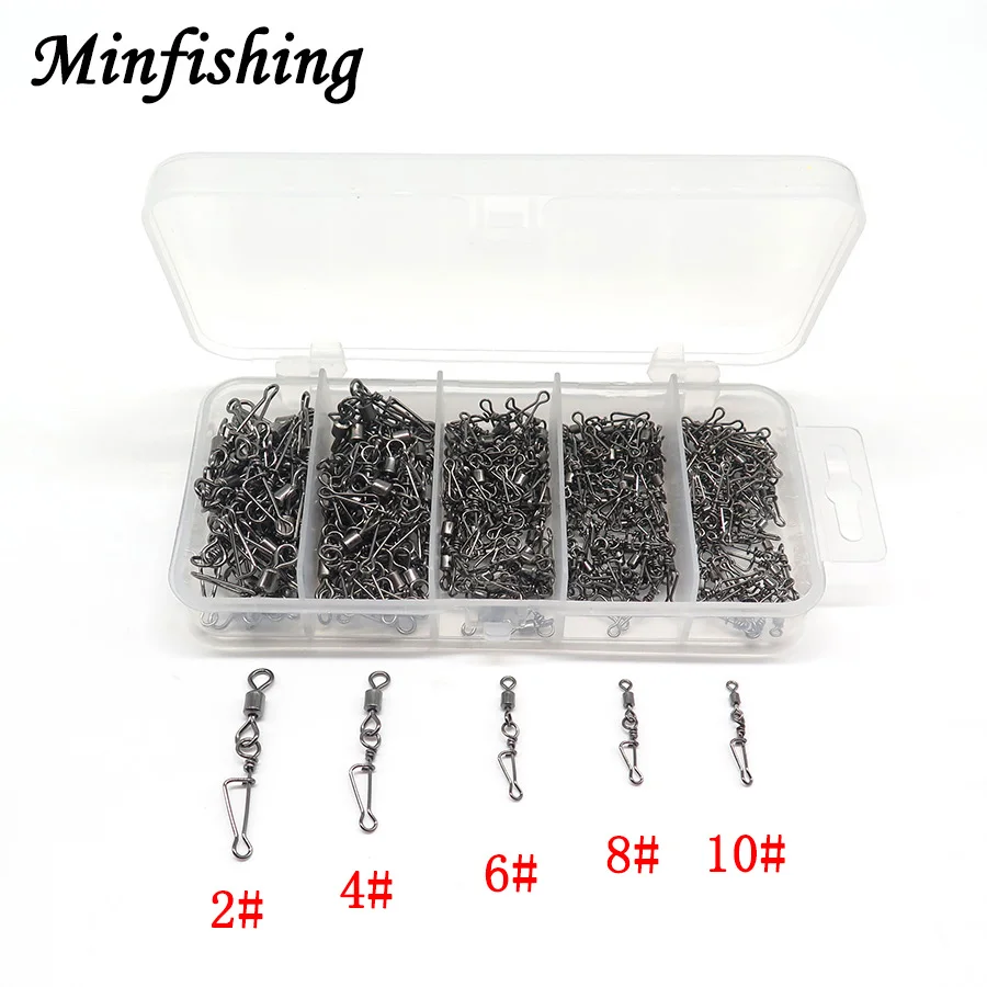 

Minfishing 250 шт./лот вращающийся Вертлюг MS + YDL рыболовный вертлюг с итальянской защелкой Размер 2 4 6 8 10 # рыболовный крючок Соединительная Снасть