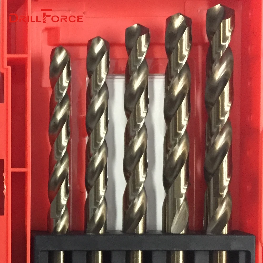 Сверла DRILLFORCE из кобальта 19 шт./компл. 1 0 10 мм высокоскоростные спиральные сверла