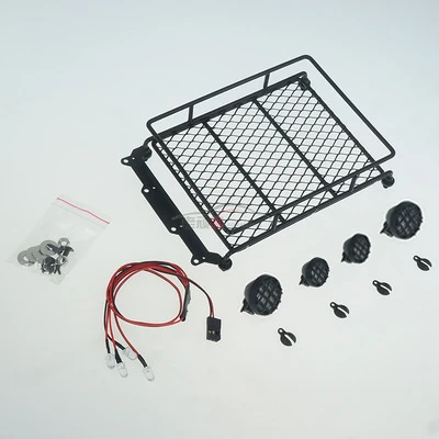 Gwolf 1/10 1/8 RC Rock Crawler ралли металлическая багажная стойка с 4 светодиодами высокая