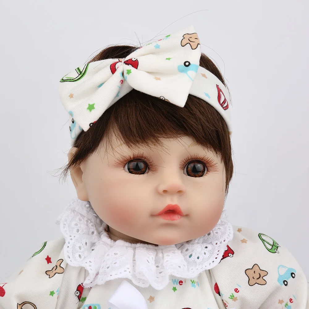 Reborn Baby Doll 18 дюймов мягкая силиконовая Реалистичная кукла принцесса для девочек