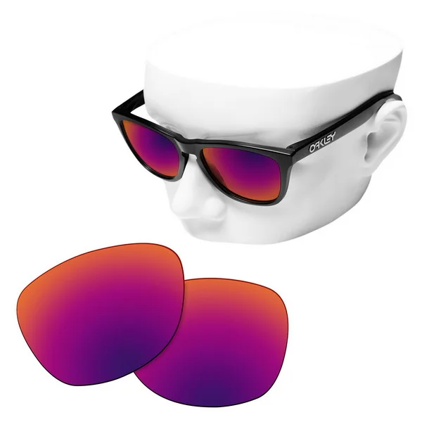 Purple Red Mirror Поляризационные Сменные линзы для солнцезащитных очков Оукли Frogskins - Цвет линз: Purple Red Mirror