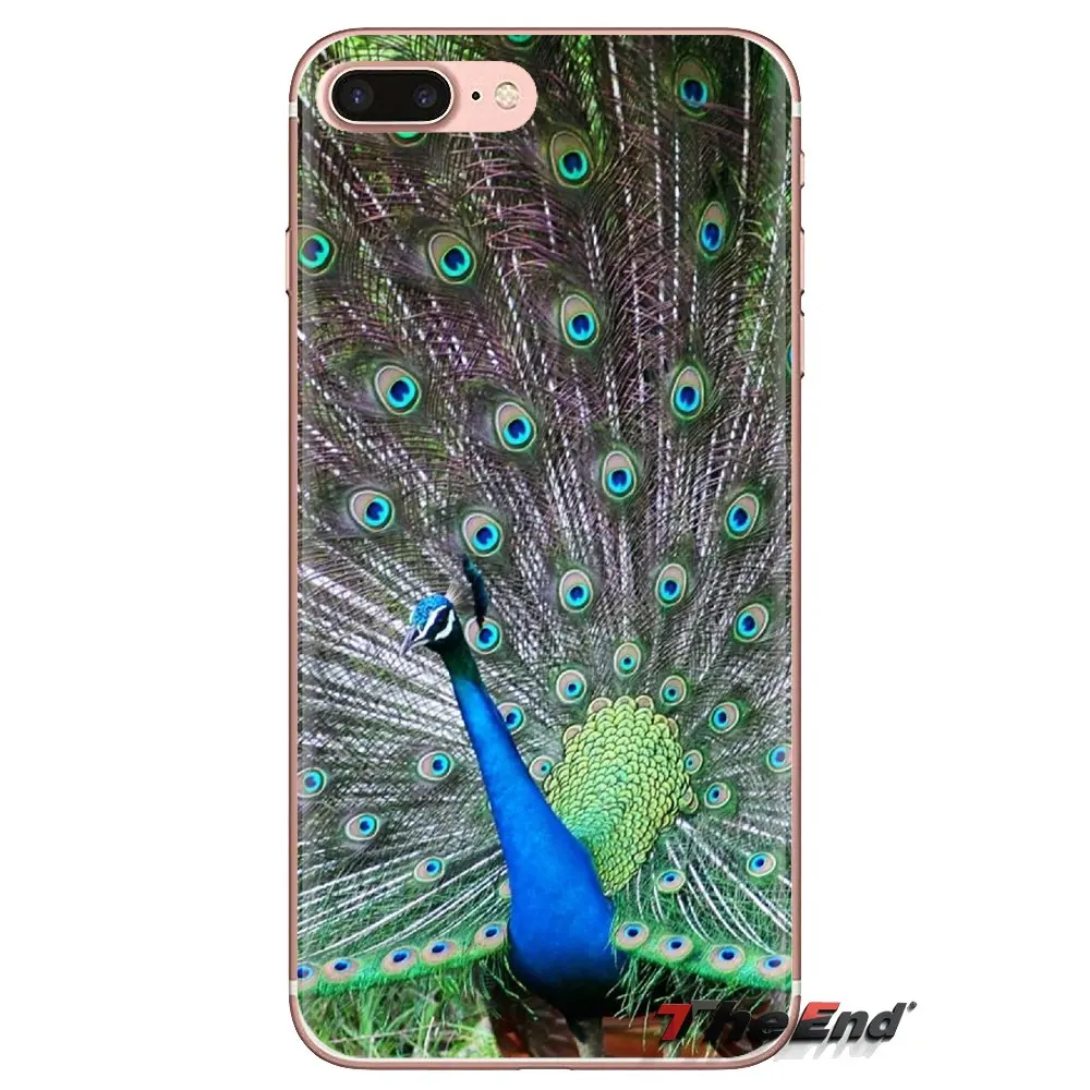 For HTC One U11 U12 X9 M7 M8 A9 M9 M10 E9 Plus Desire 630 530 626 628 816 820 830 lovely peacock bird Silicone Phone Case Covers |