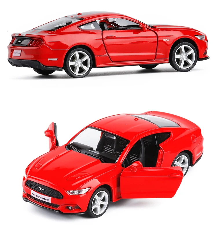 1:36 Mustang GT обучающая модель автомобиля Классическая оттягивающая литая под давлением металлическая игрушка для детей Коллекция игрушек подарки