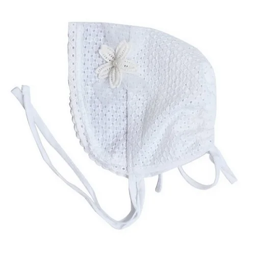

New Spring Summer Sweet Princess Hollow Baby Girls Hats Lace-up Beanies Cotton Bonnet Infant Kids Flower Beanie Lace Floral Caps