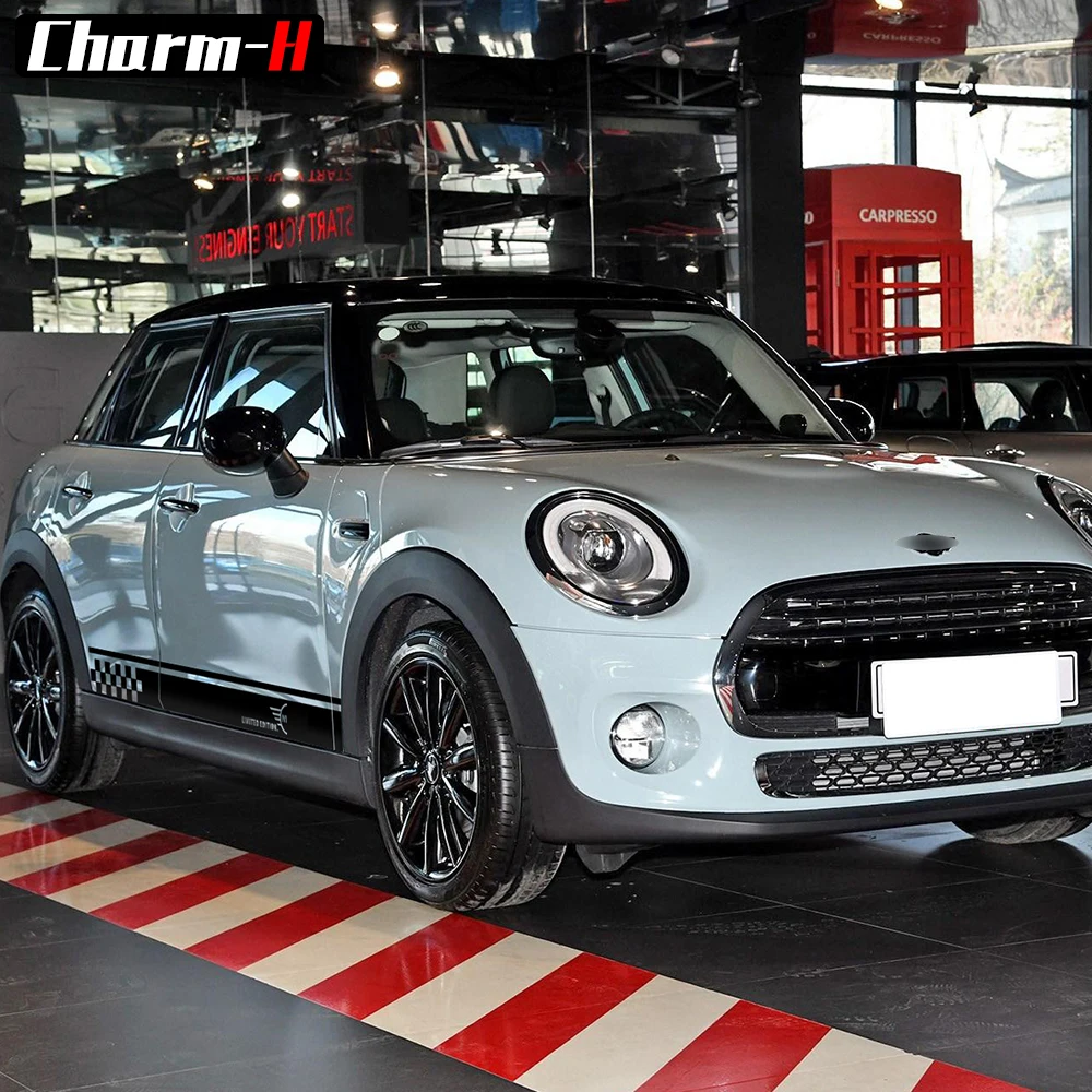 Автомобильный Стайлинг юбка в полоску ограниченная серия наклейки для MINI Cooper R50
