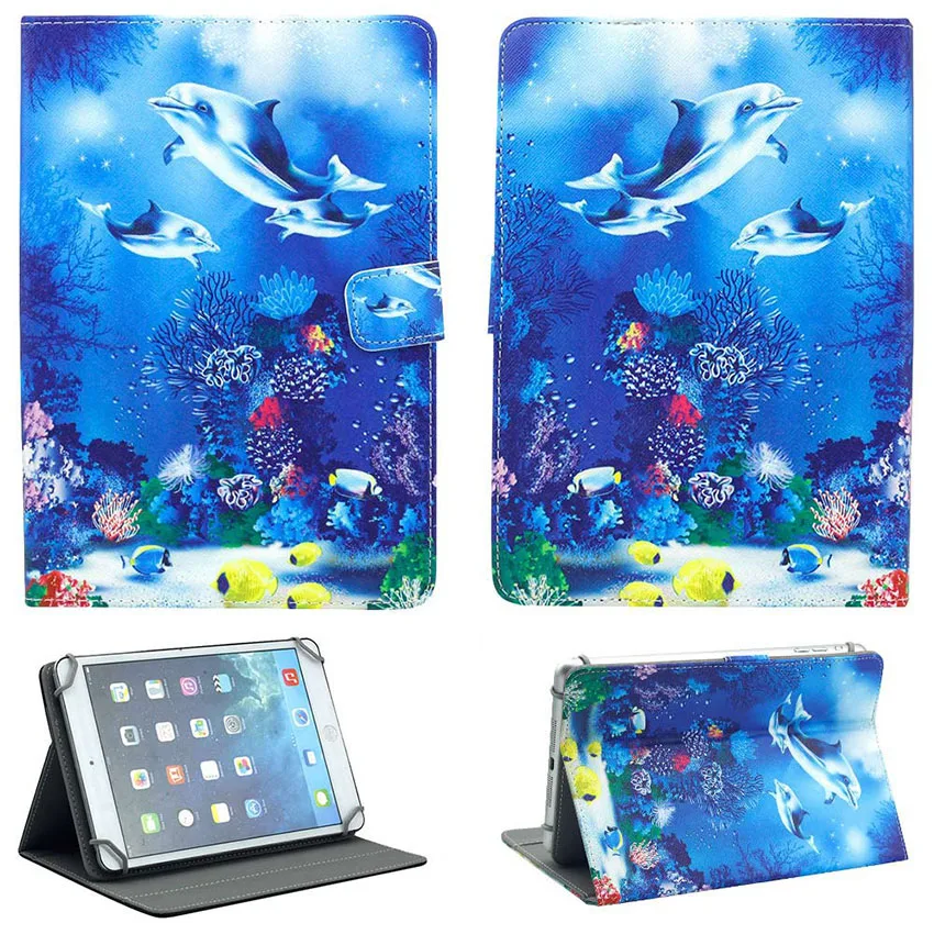 Универсальный чехол 7 дюймов чехол для 7 ''планшетных ПК для samsung huawei Lenveo Tab Amazon RCA 7,0 кожаный флип-чехол с подставкой