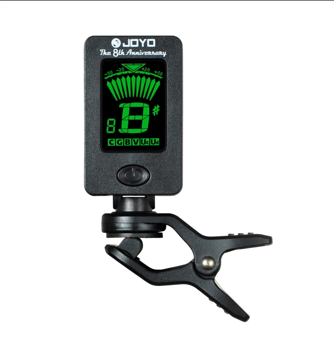 Посылка 12 шт./лот JOYO lcd клип-на гитарный тюнер бас-тюнер скрипка тюнер ukuele хроматический Универсальный вращающийся на 360 градусов чувствительный