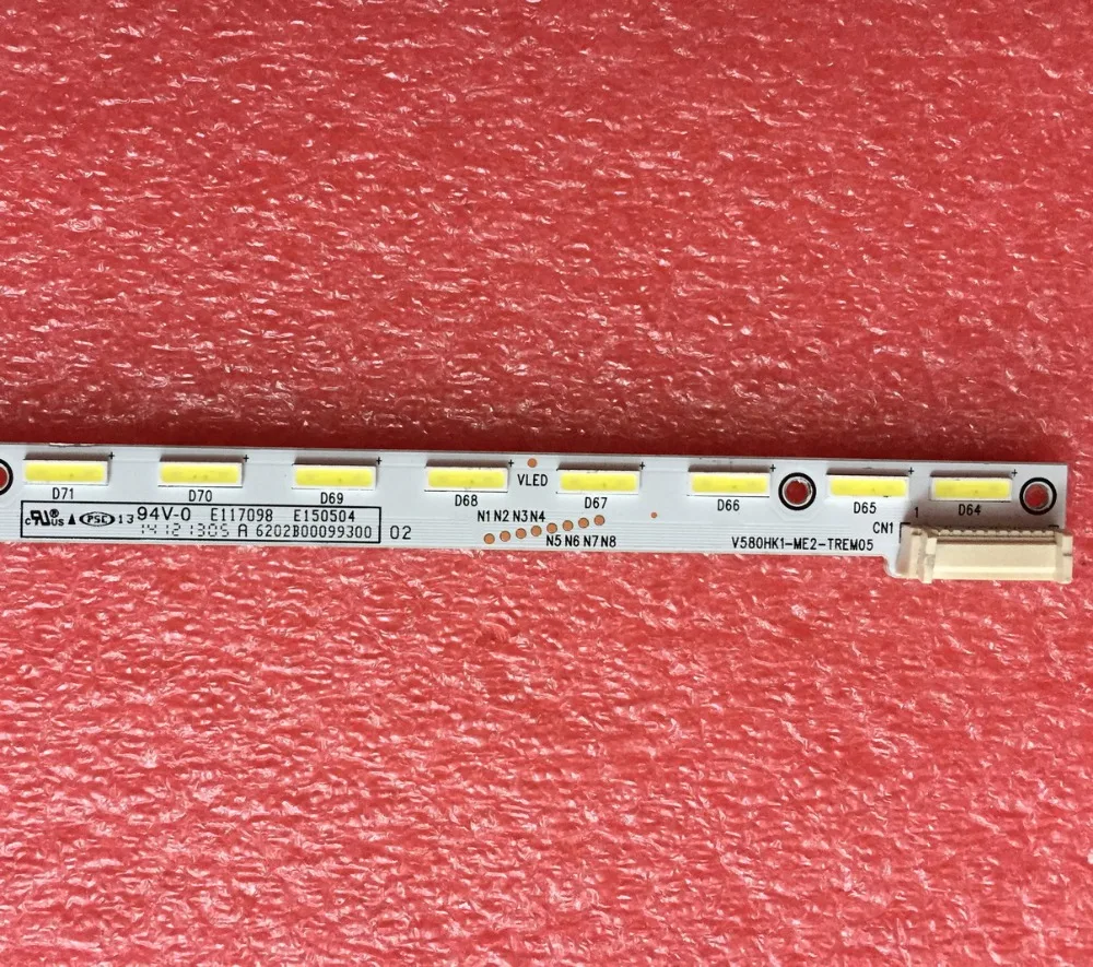 728 мм Светодиодная лампа с подсветкой 72 светодиода для TCL LCD TV Monitor L58F3700A V580HK1-ME2-TREM05