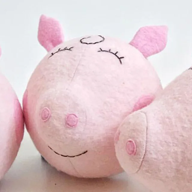 pig 3D голова животного настенное крепление Зебра/Слон/Жираф мягкие игрушки для детей Детская комната Настенное подвесное украшение подарок на день рождения Рождество - Цвет: pig