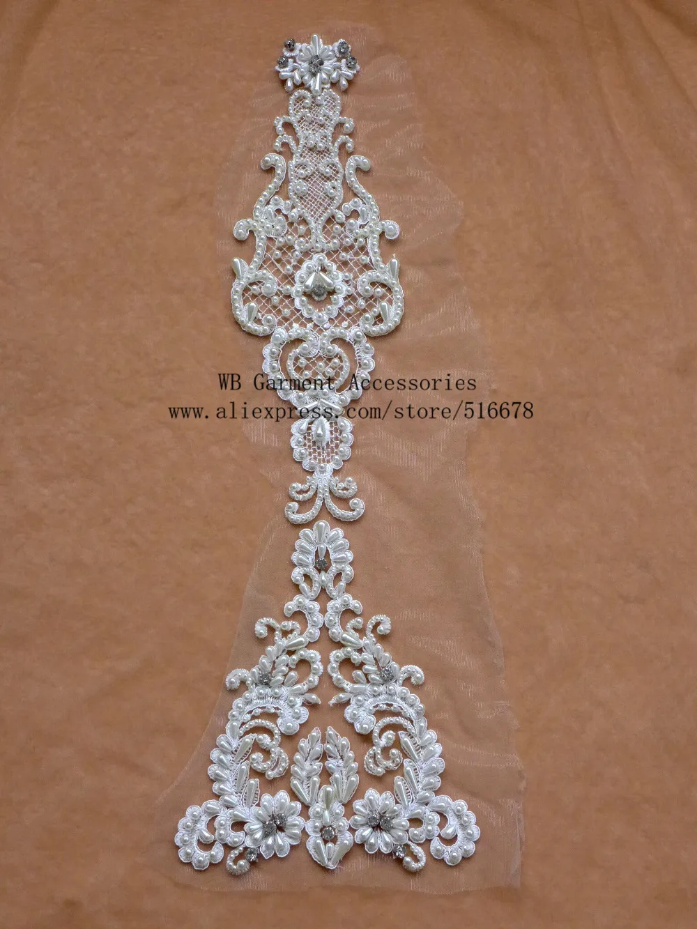 62*20 см 1 предмет белый супер тяжелый бисер тонкая работа великолепное свадебное